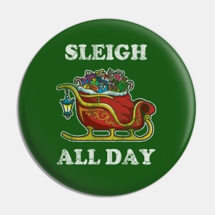 Merry Christmas Sleigh All Day Pin