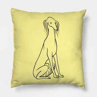 Sitting Saluki Pillow