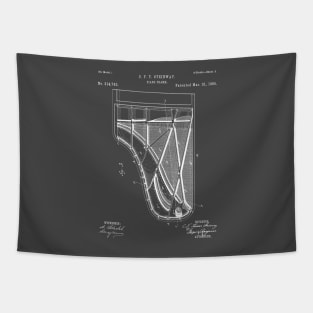 Steinway Grand Piano Patent - Piano Player Art - Black Chalkboard Tapestry