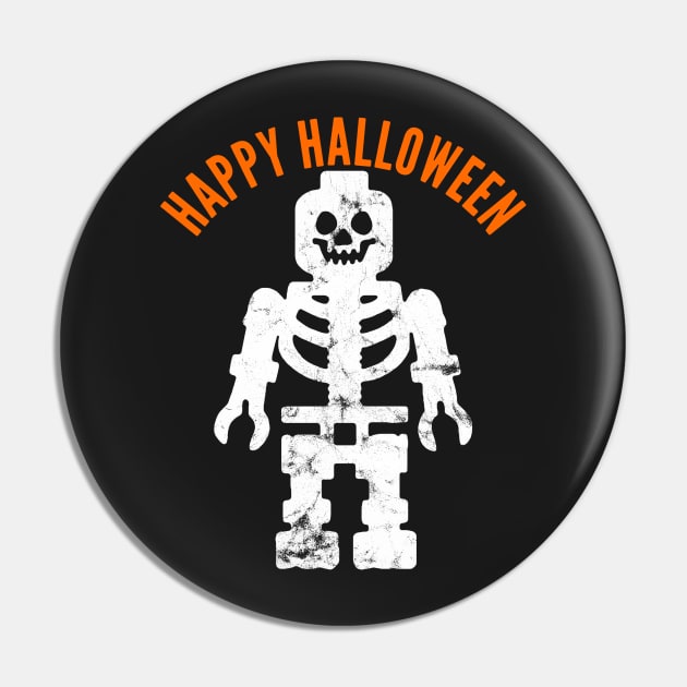 Happy Halloween Skeleton Pin by jdsoudry