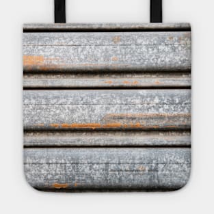 Grunge Grey Rusty Metal Fence 2 Tote