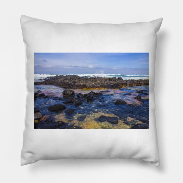 Fingal Beach, Cape Schanck, Mornington Peninsula, Victoria, Australia. Pillow by VickiWalsh