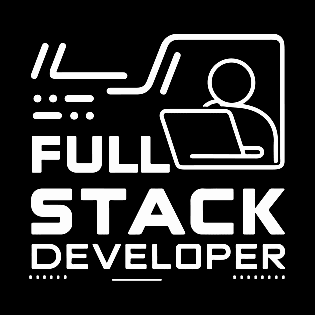 Full Stack Developer Simple Text by GrafiqueDynasty