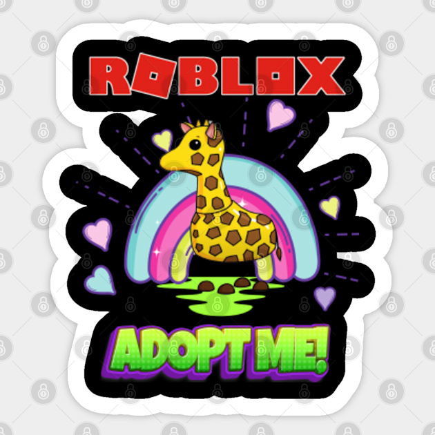 Roblox Adopt Me Giraffe Roblox Sticker Teepublic - giarffe roblox game