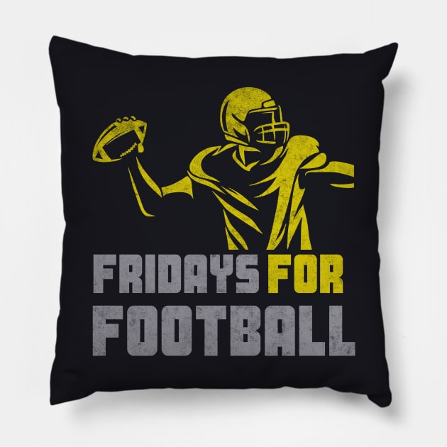 Fridays for Football American Football Player Pillow by Foxxy Merch