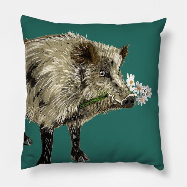 Love a boar Pillow by belettelepink