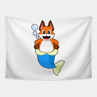 Fox Mermaid Tapestry