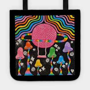 Mushroom painting Tote