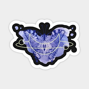 Watercolor Butterfly Moon Magnet