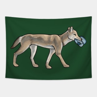Coyote with Baseball Cap Tapestry