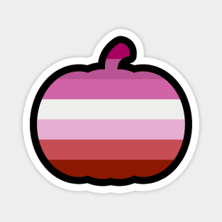 Halloween Pumpkin LGBT Flag Lipstick Lesbian Magnet