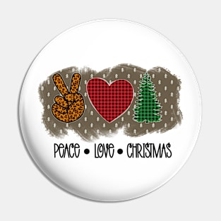 Peace Love Christmas Pin