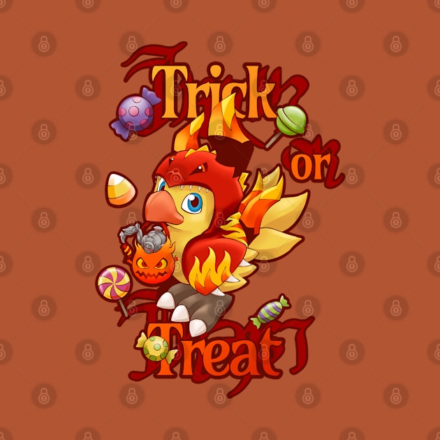 Trick or Treat Alpha and Omega - a Halloween dress up chocobo to enjoy the season with by SamInJapan