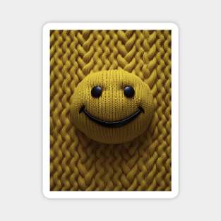 smiley face on yellow background Magnet