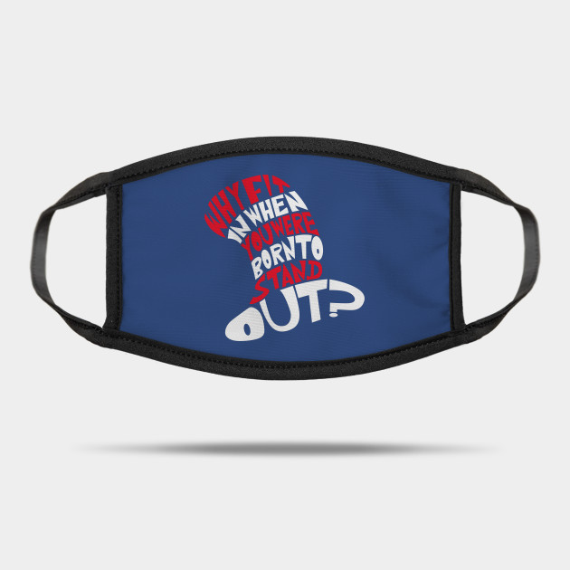 Stand Out Cat Cat In The Hat Mask Teepublic