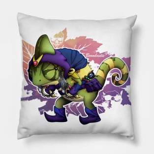 Cartoon Rogue Chameleon T-Shirt V2 Pillow