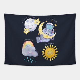 Spaceman with Love Tapestry