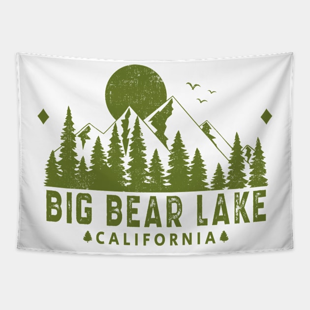 Big Bear Lake California Mountain View Tapestry by HomeSpirit