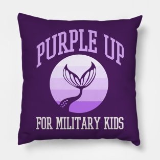 Purple Up for Military Kids Kids Mermaid Military Purple-Up Day Pillow