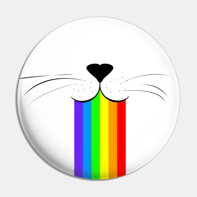 Rainbow cat nose Pin by Rishirt