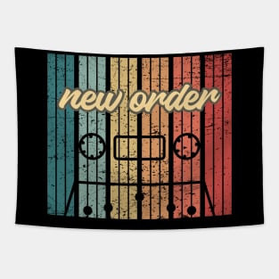 new order cassette retro vintage Tapestry