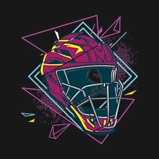 Retro Baseball Softball Helmet Art T-Shirt