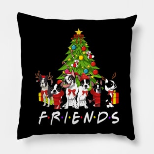 Christmas Tree Boston Terriers Pillow