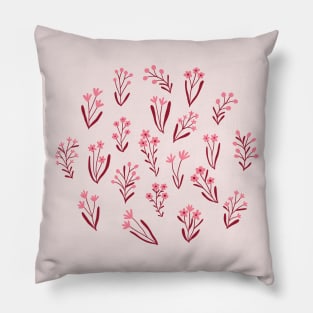 Tiny flowers - Vibrant pink Pillow