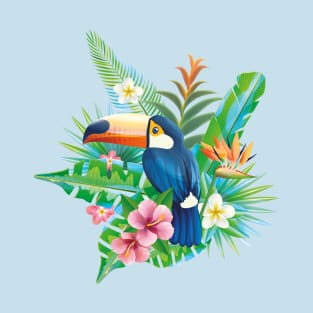 Tropical Toucan Paradise: Vibrant Feathers T-Shirt