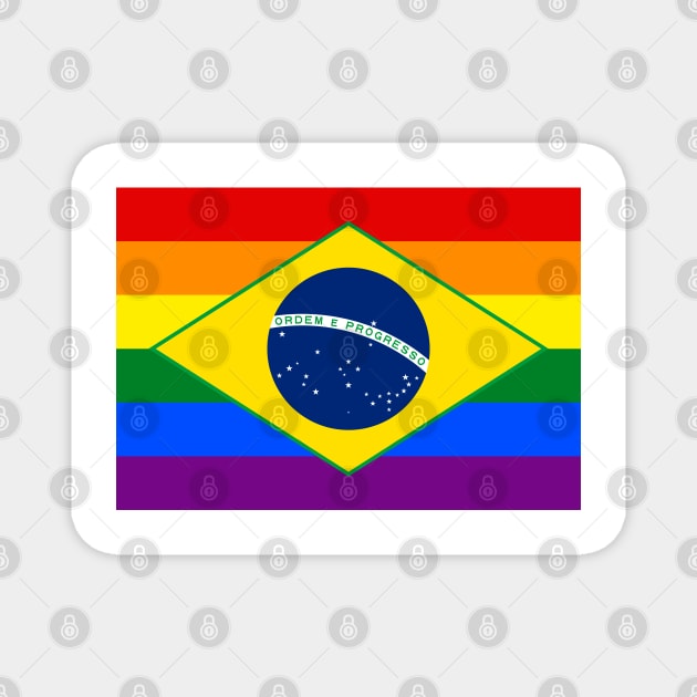 Brazil LGBTQ Pride Flag Magnet by popkulturniy