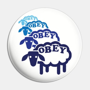 Obey Sheep Line Cool Pin