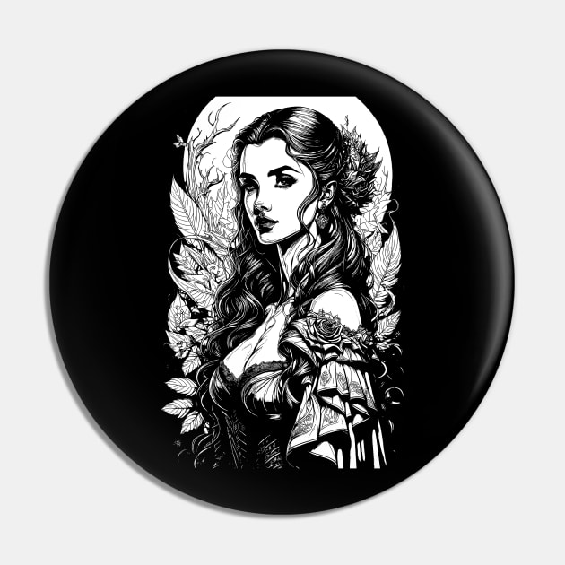 Mother Nature Black and White Pin by DeathAnarchy