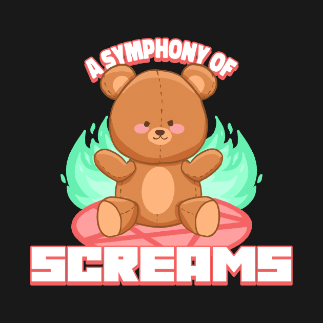 A Symphony Of Screams Death Metal Teddy Bear by Tip Top Tee's