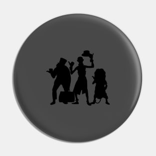 Hitchhiking Ghosts Silhouette Black Pin