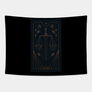 Justice Tarot Card Tapestry