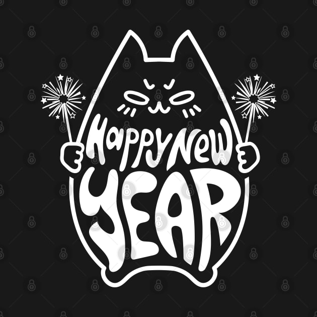 Happy New Year Cat Celebration #1 by mareescatharsis