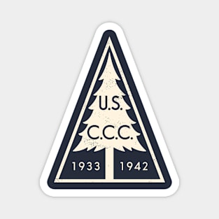 Civilian Conservation Corps - Triangle Tree Badge Magnet