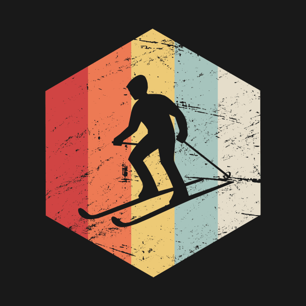 Retro 70s Winter Sports Ski Icon by MeatMan