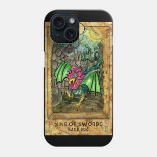 Nine Of Swords. Minor Arcana Tarot Card. Phone Case