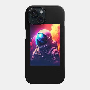 Neon Astronaut Space Galaxy Phone Case