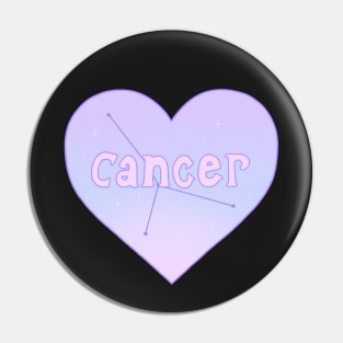 Cancer Constellation Heart Pin