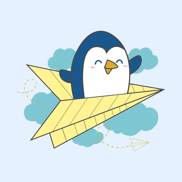 Fly high penguin! by mydoodlebin