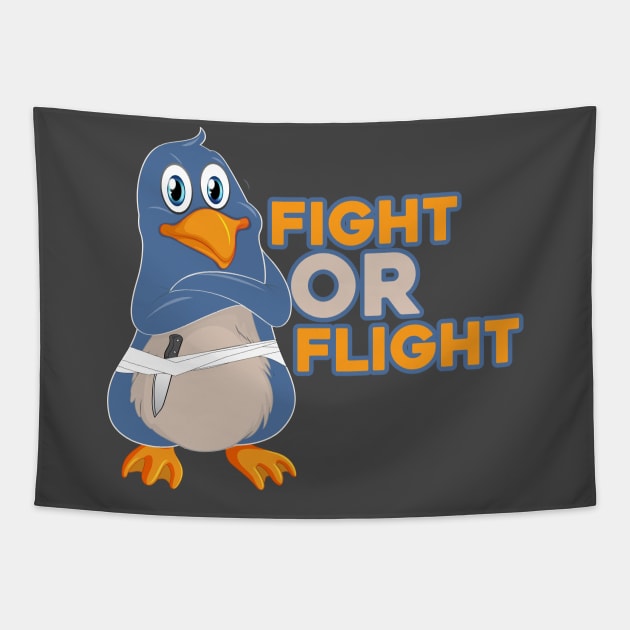 Fight or Flight, But I Can't Fly Tapestry by Selva_design14