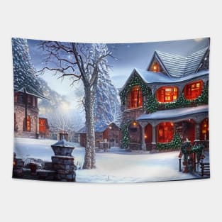 Christmas Village Tapestry