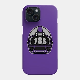 Retro Football Helmet 785 Area Code Manhattan Kansas Football Phone Case