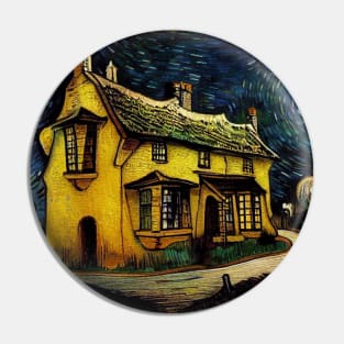 Starry Night Over Godric's Hollow Pin