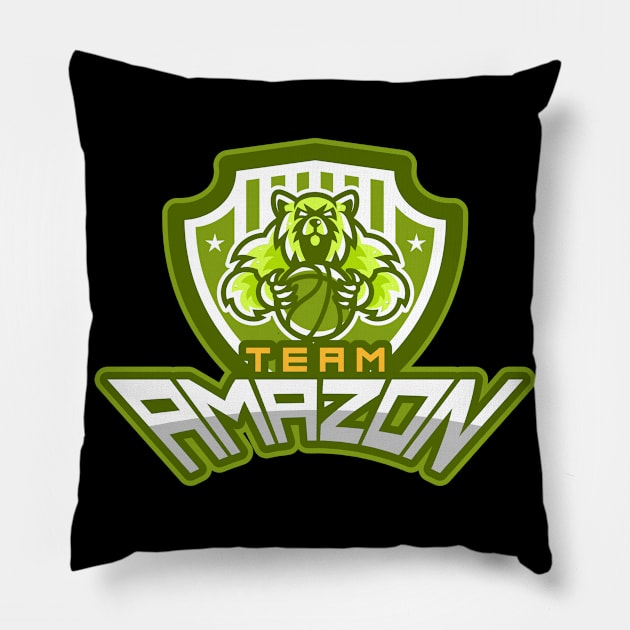 Basketball Team Apparel and Accessories Pillow by Fahrenheit123