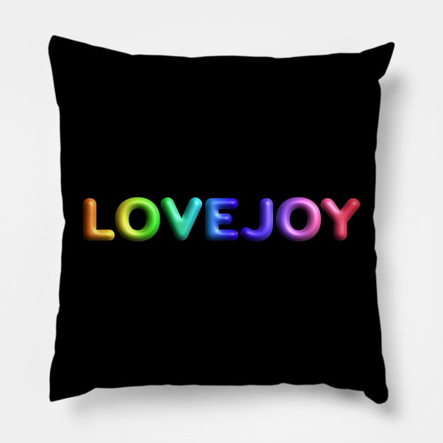 LOVEJOY - Rainbow Typography Pillow by Jurou