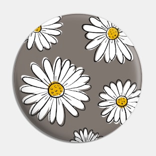 Daisies on Gray Pin