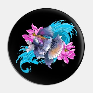 Betta Siamese Fighting Fish Pin